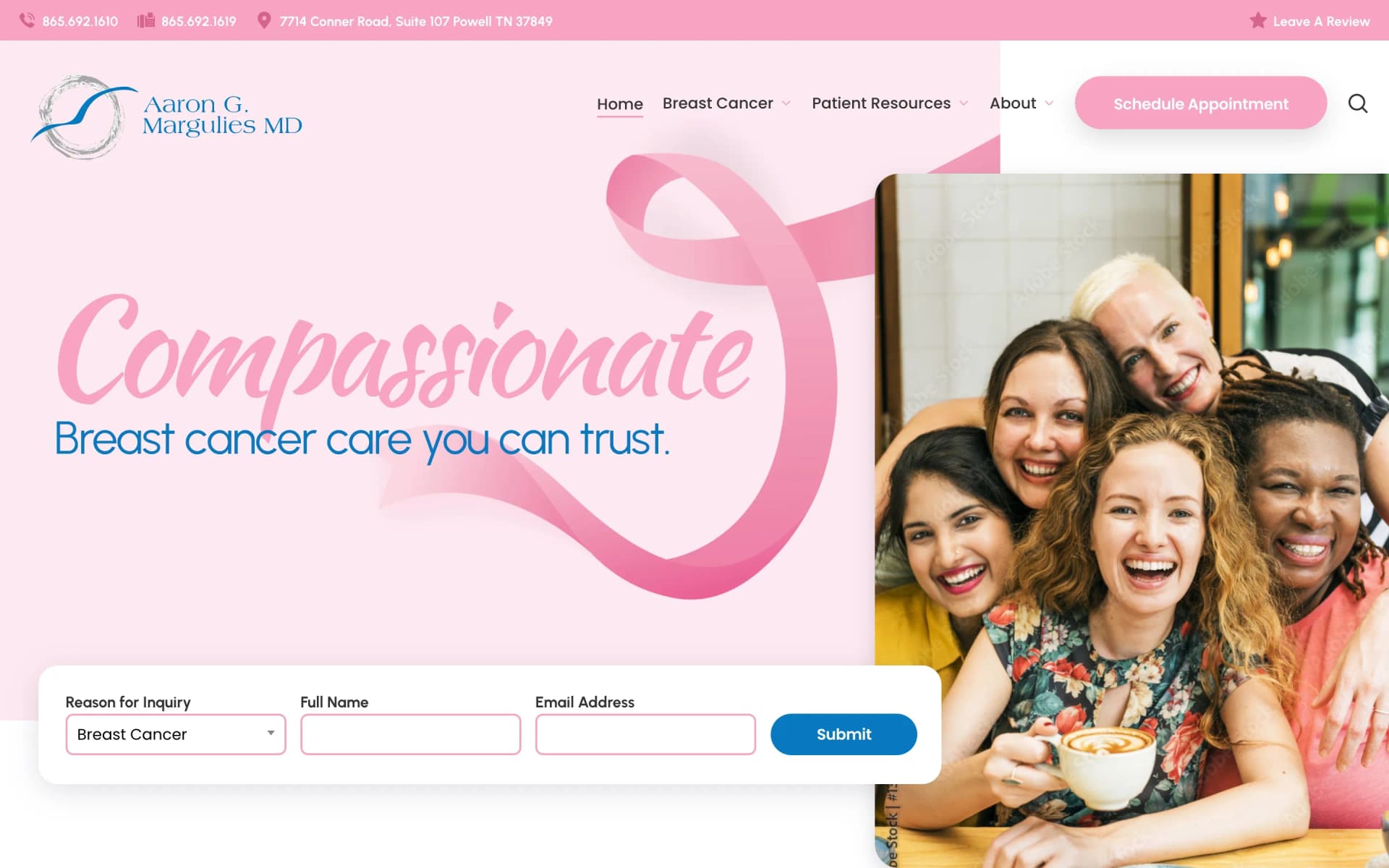 Website project completed for Aaron Margulies.