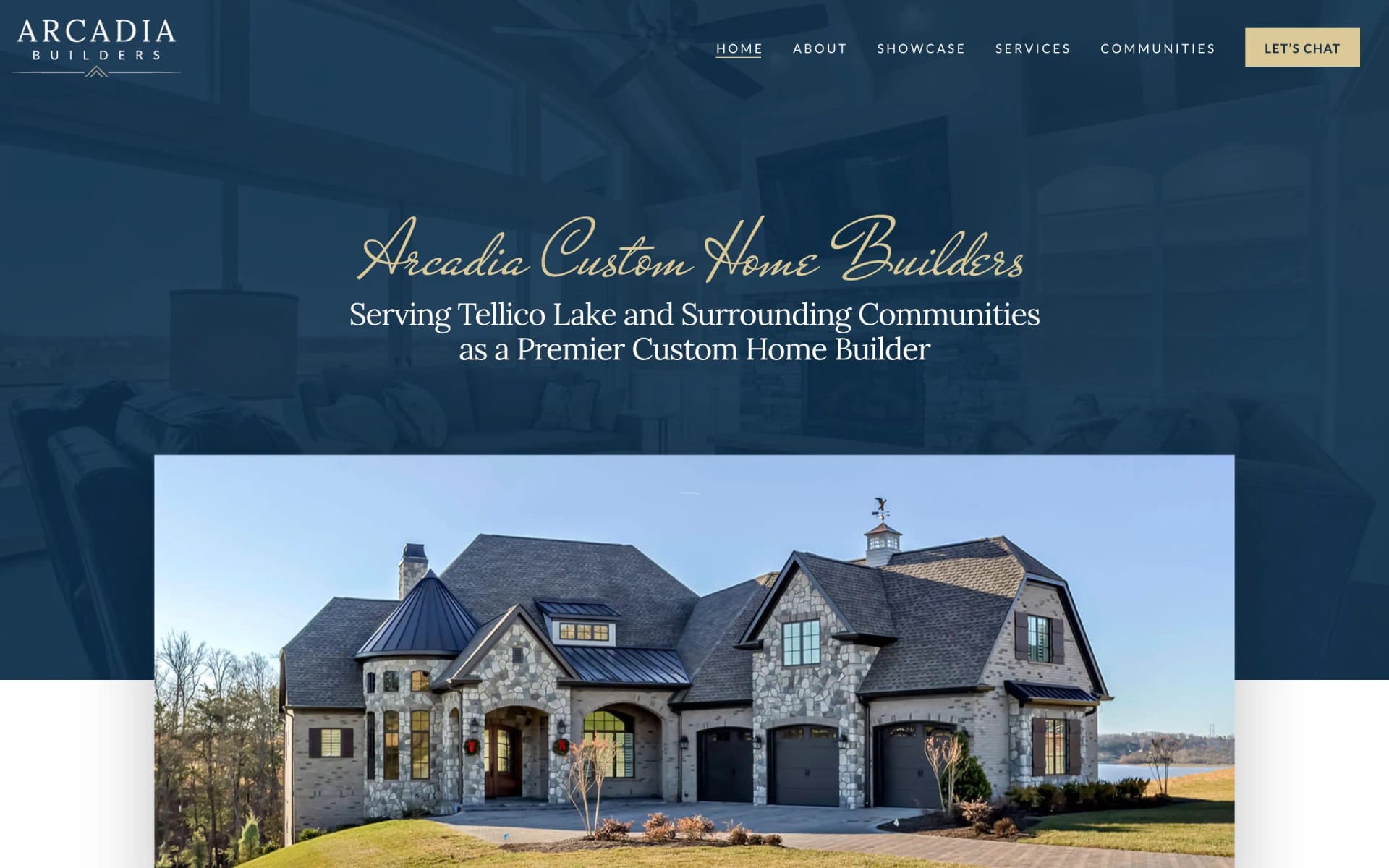 Website project completed for Arcadia Builders.