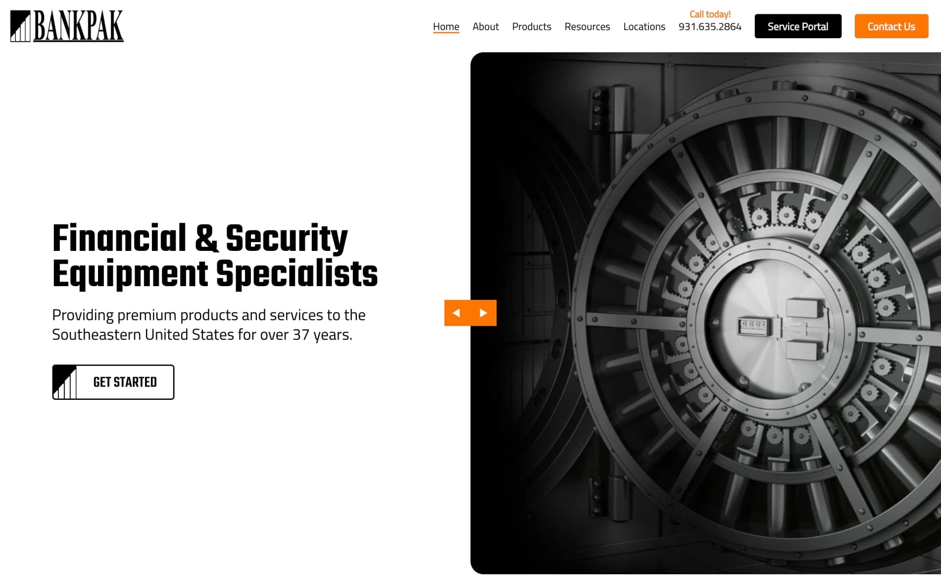 Website project completed for BankPak.
