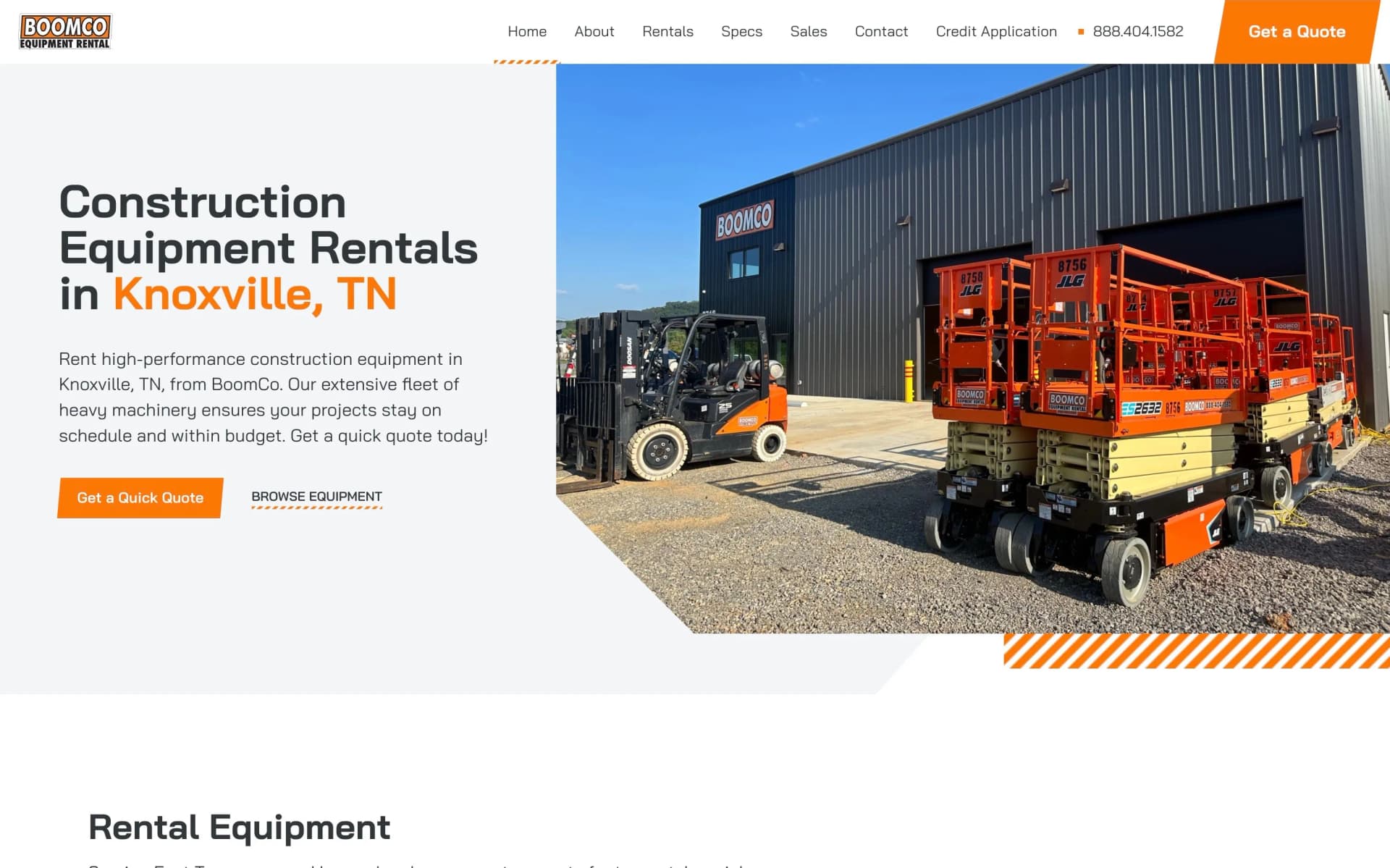 Website project completed for Boomco Inc.