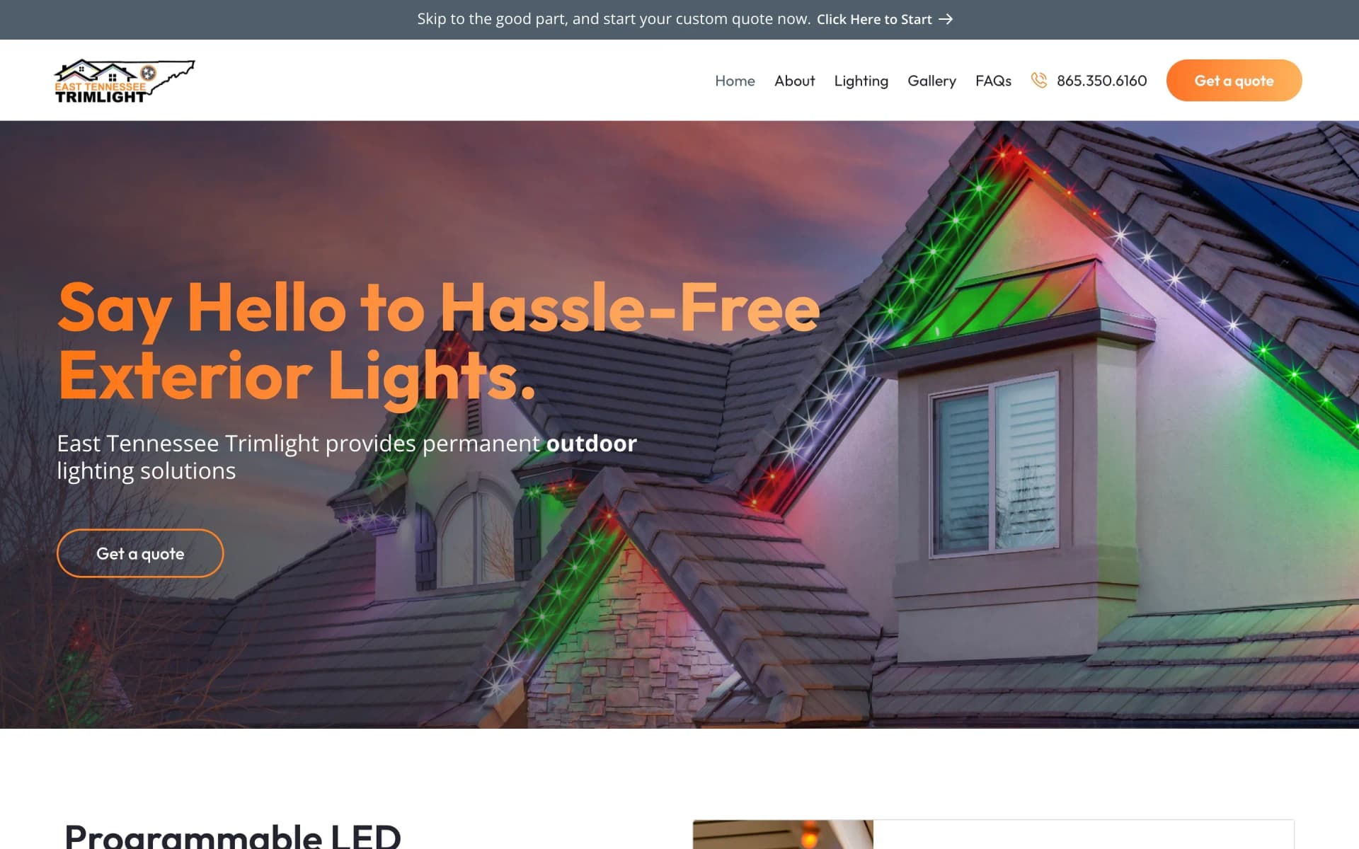 Website project completed for East Tennessee Trimlight.