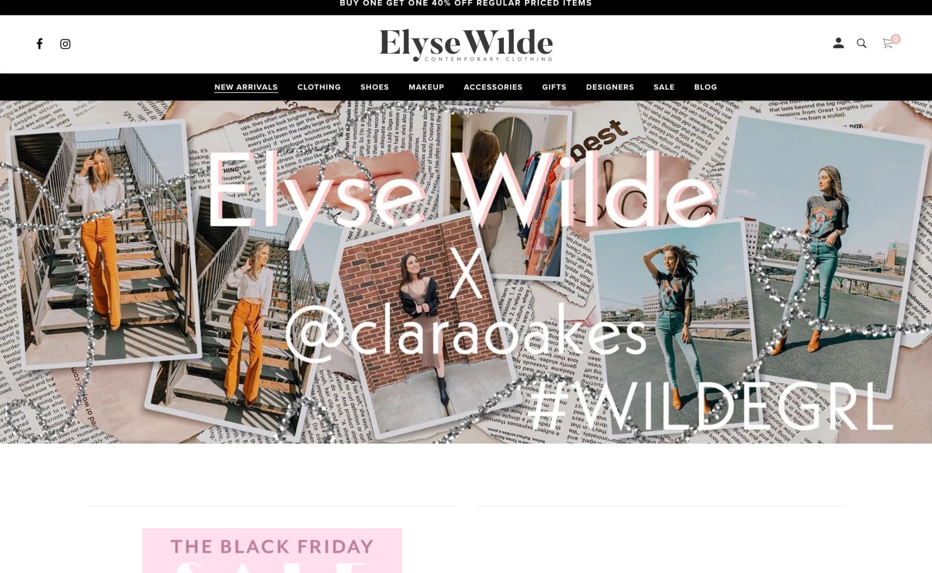 Website project completed for Elyse Wilde.