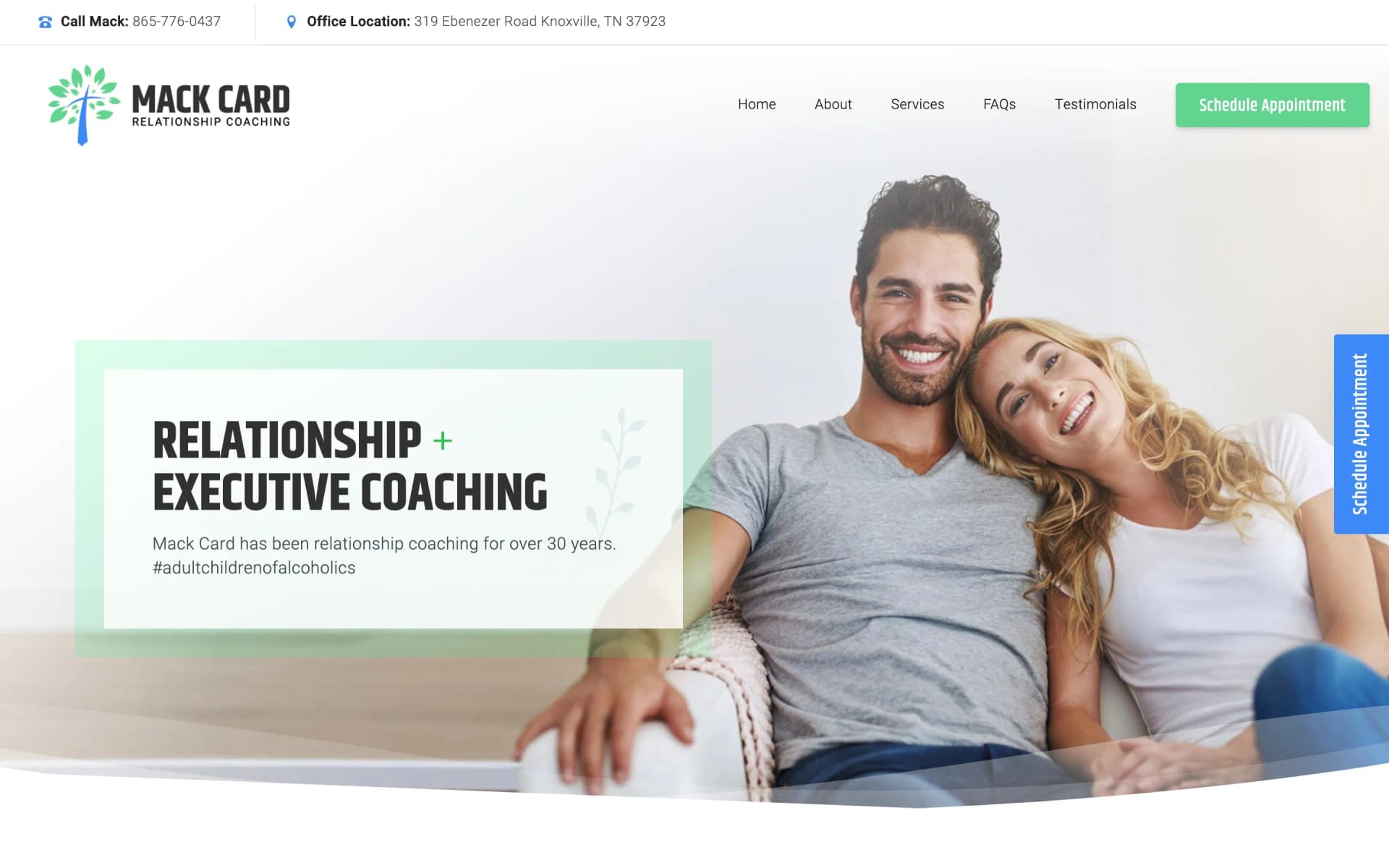 Website project completed for Mack Card.