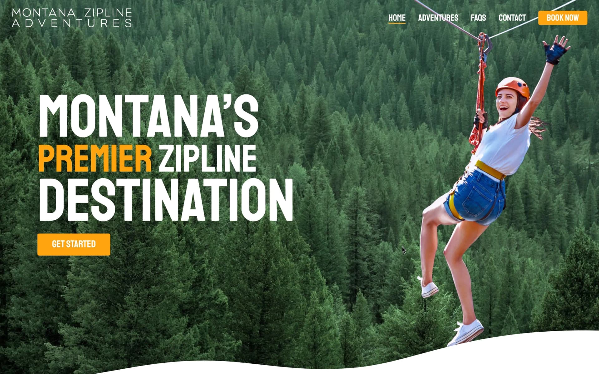 Website project completed for Montana Zipline Adventures.
