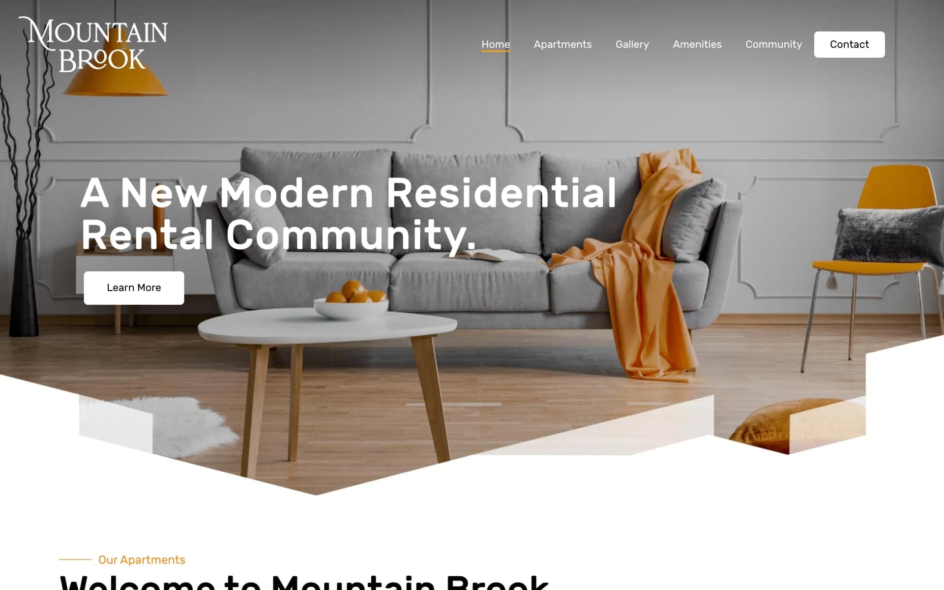Website project completed for Mountainbrook Apartments.