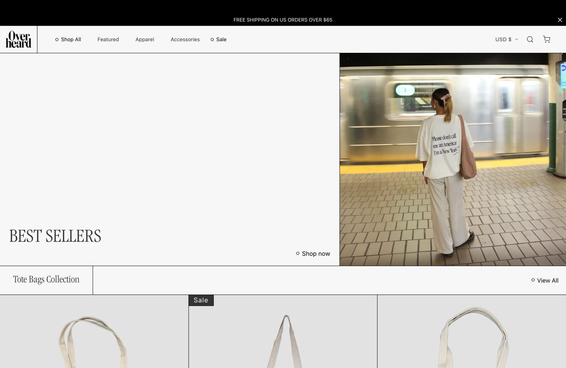 Website project completed for Overheard.