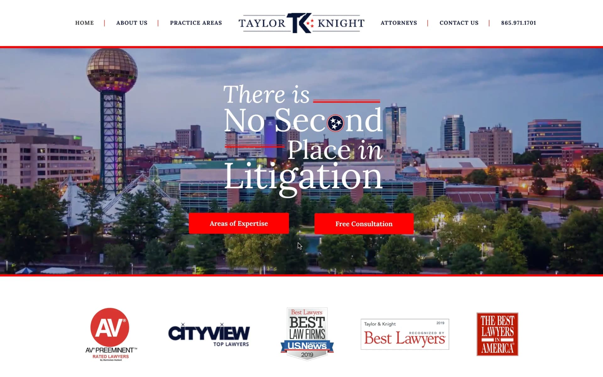 Website project completed for Taylor & Knight.