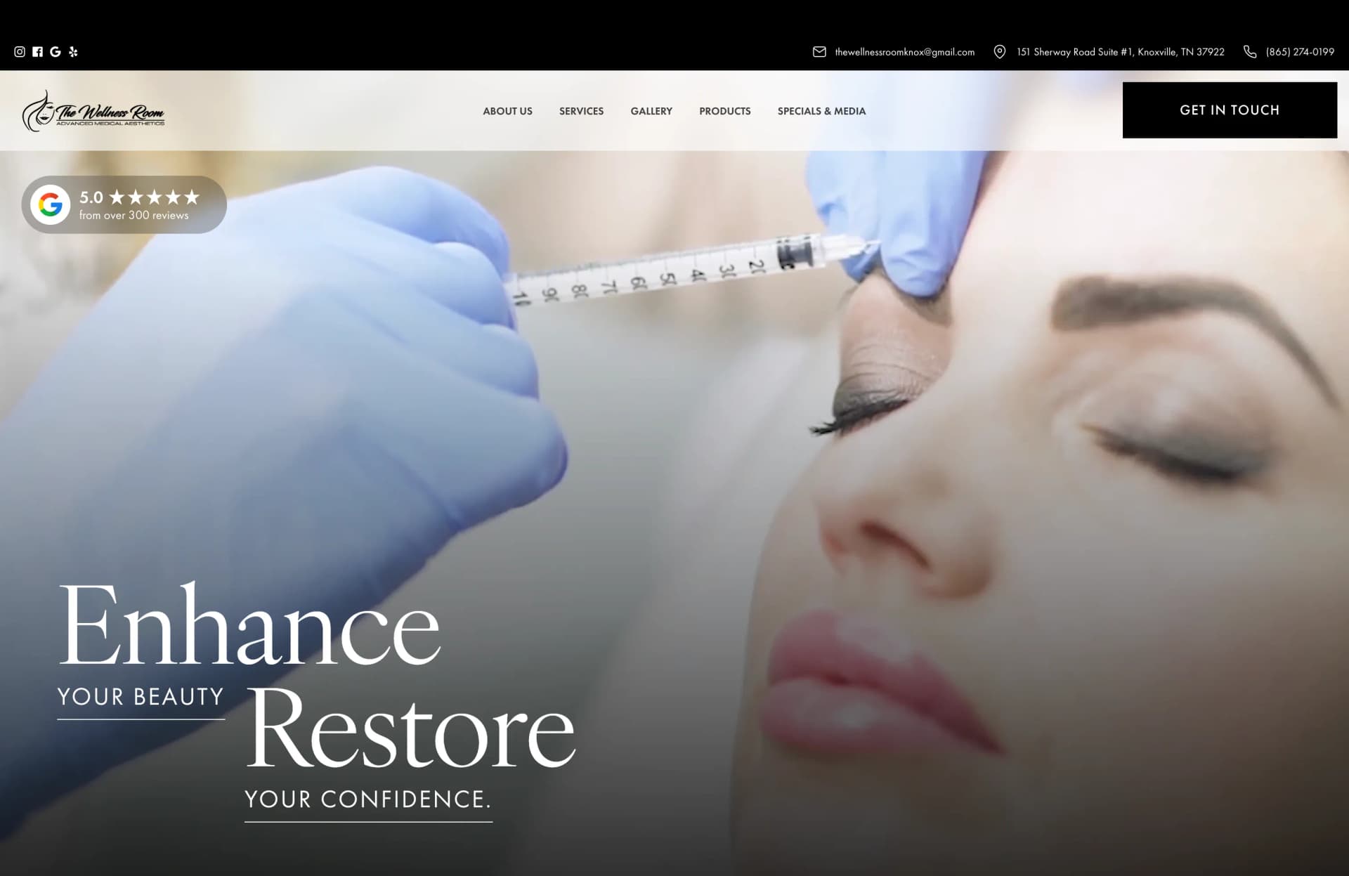 Website project completed for The Wellness Room.