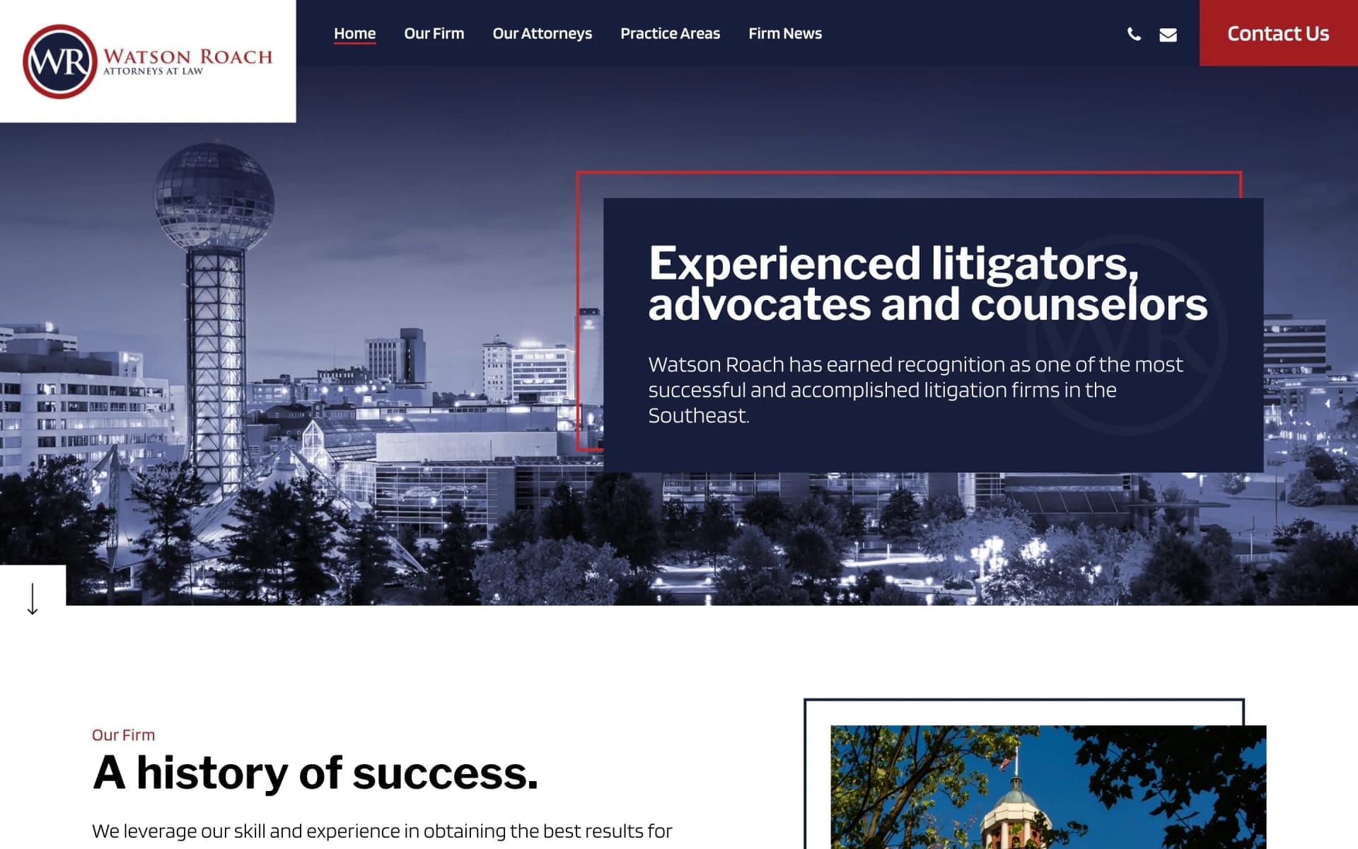 Website project completed for Watson Roach.