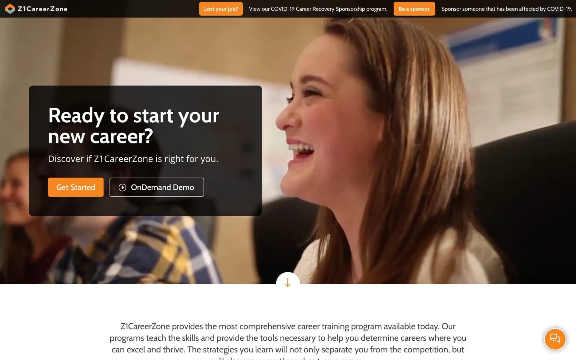 Website project completed for Z1CareerZone.
