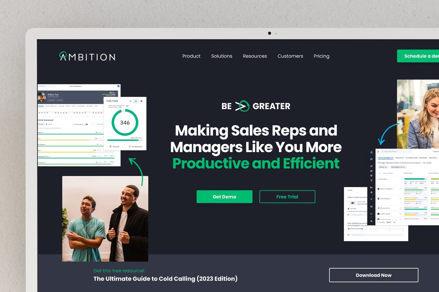 Image showing our work for Ambition.