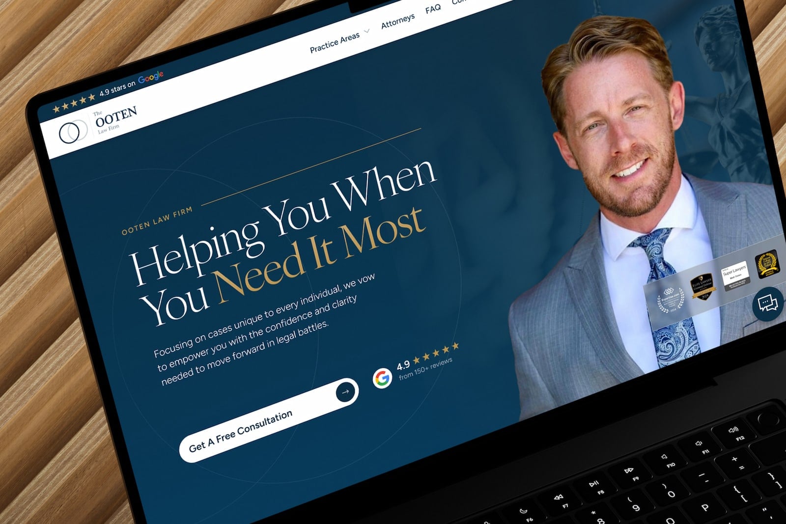 Image showing our work for The Ooten Law Firm.