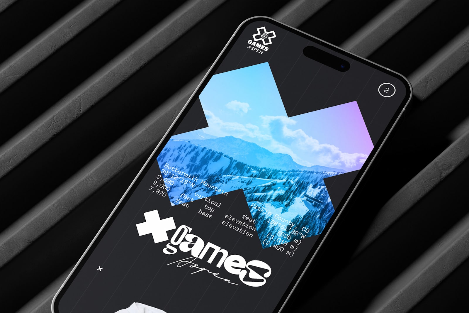 Mobile view of The X Games Aspen e-commerce website